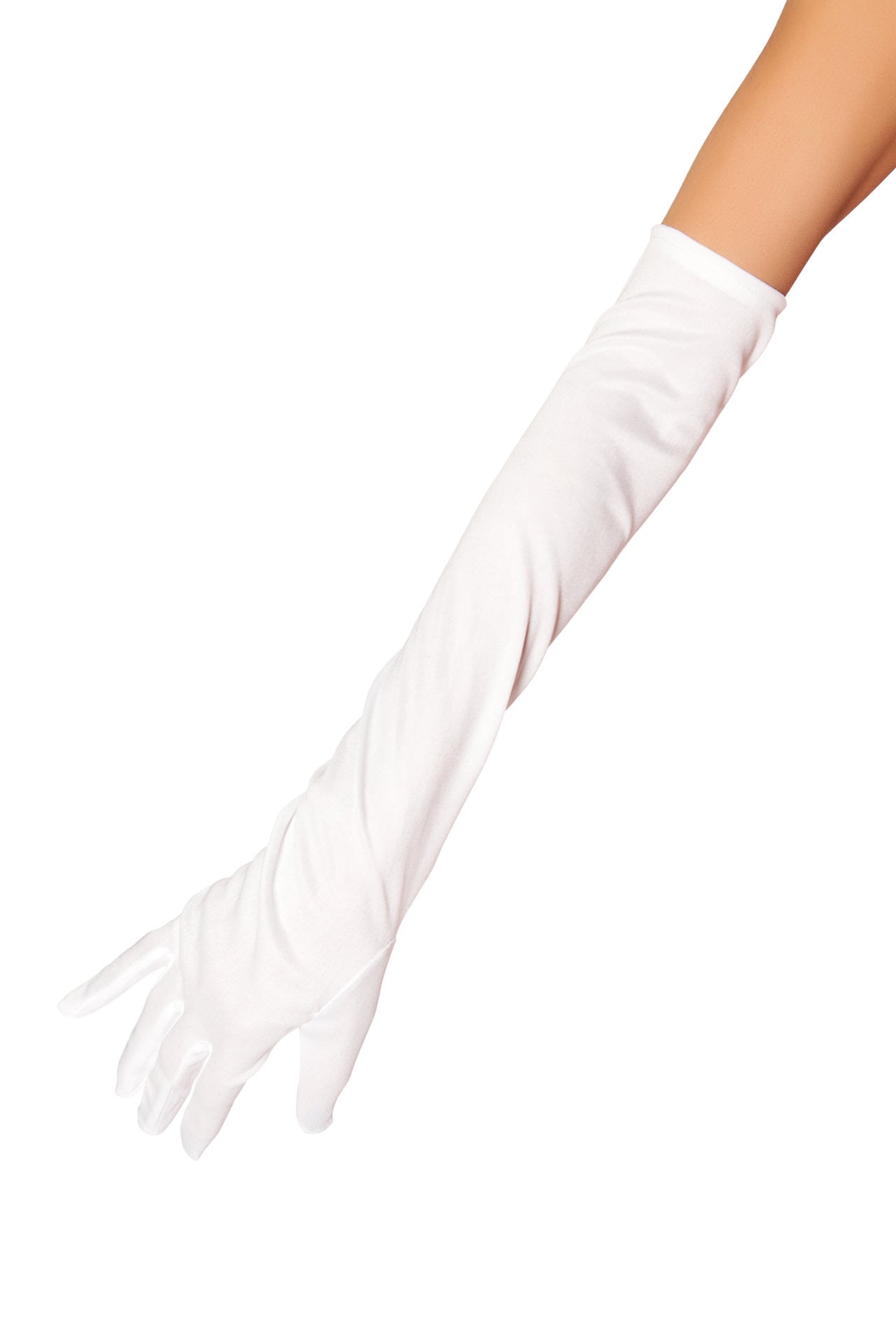 Stretch Satin Gloves Costume-TOPS / DRESSES-[Adult]-[Female]-White-O/S-2022 Online Blue Zone Planet