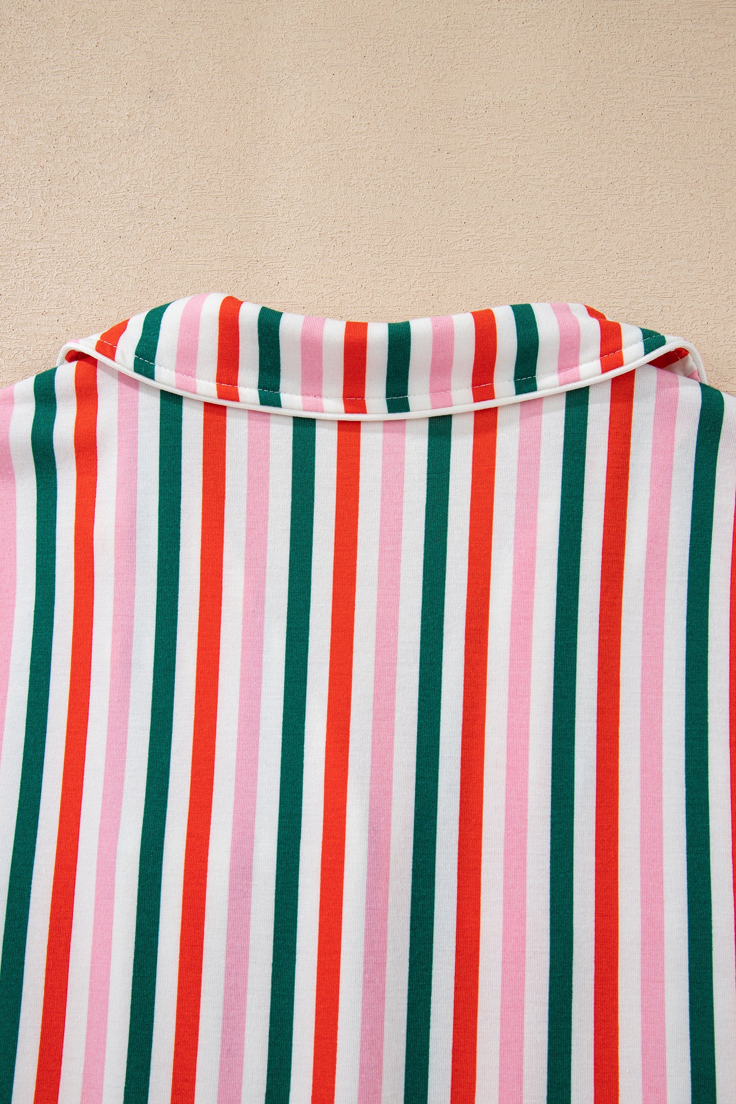 Pink Stripe Christmas Long Sleeve Shirt Style Lounge Dress-TOPS / DRESSES-[Adult]-[Female]-2022 Online Blue Zone Planet