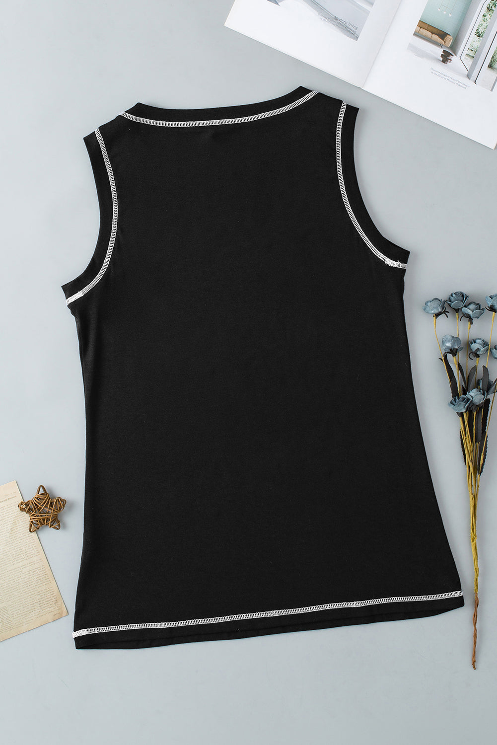 Blue Zone Planet | Leopard Round Neck Tank-TOPS / DRESSES-[Adult]-[Female]-2022 Online Blue Zone Planet