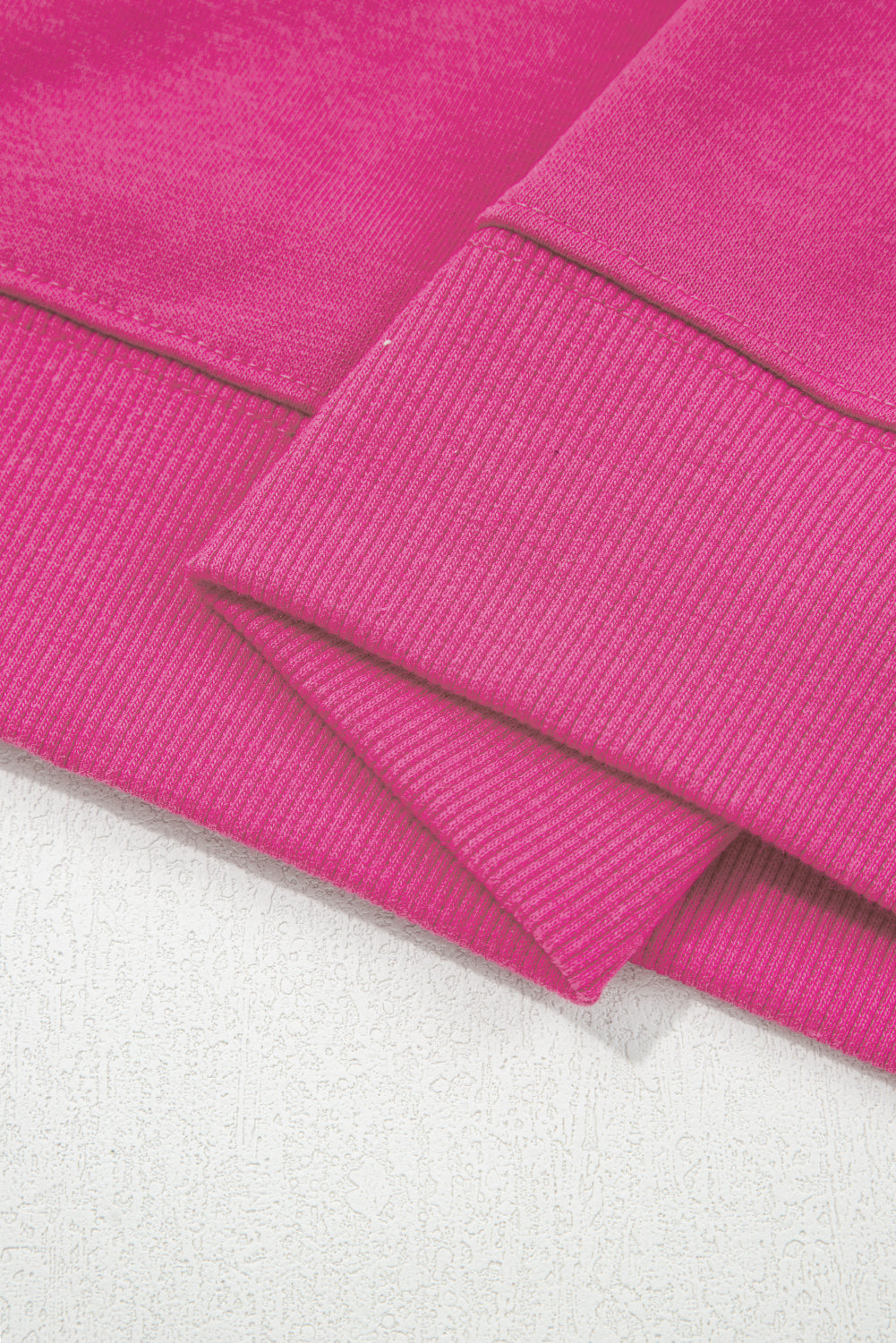 Rose Red Varsity Striped Detail Drop Shoulder Oversized Sweatshirt-Tops/Sweatshirts & Hoodies-[Adult]-[Female]-2022 Online Blue Zone Planet