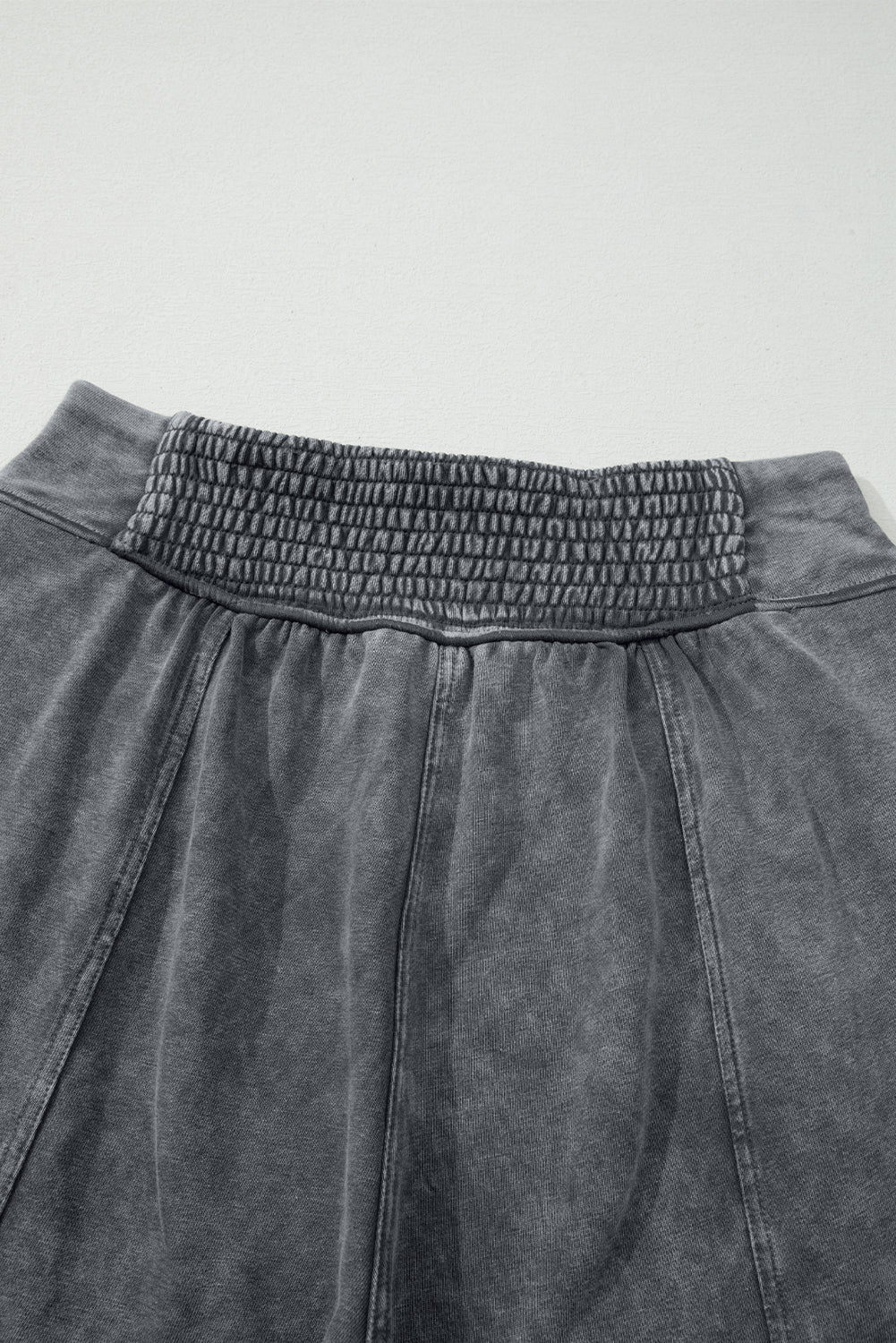 Medium Grey Mineral Wash Jogger Style High Waist Casual Pants-Bottoms/Pants & Culotte-[Adult]-[Female]-2022 Online Blue Zone Planet