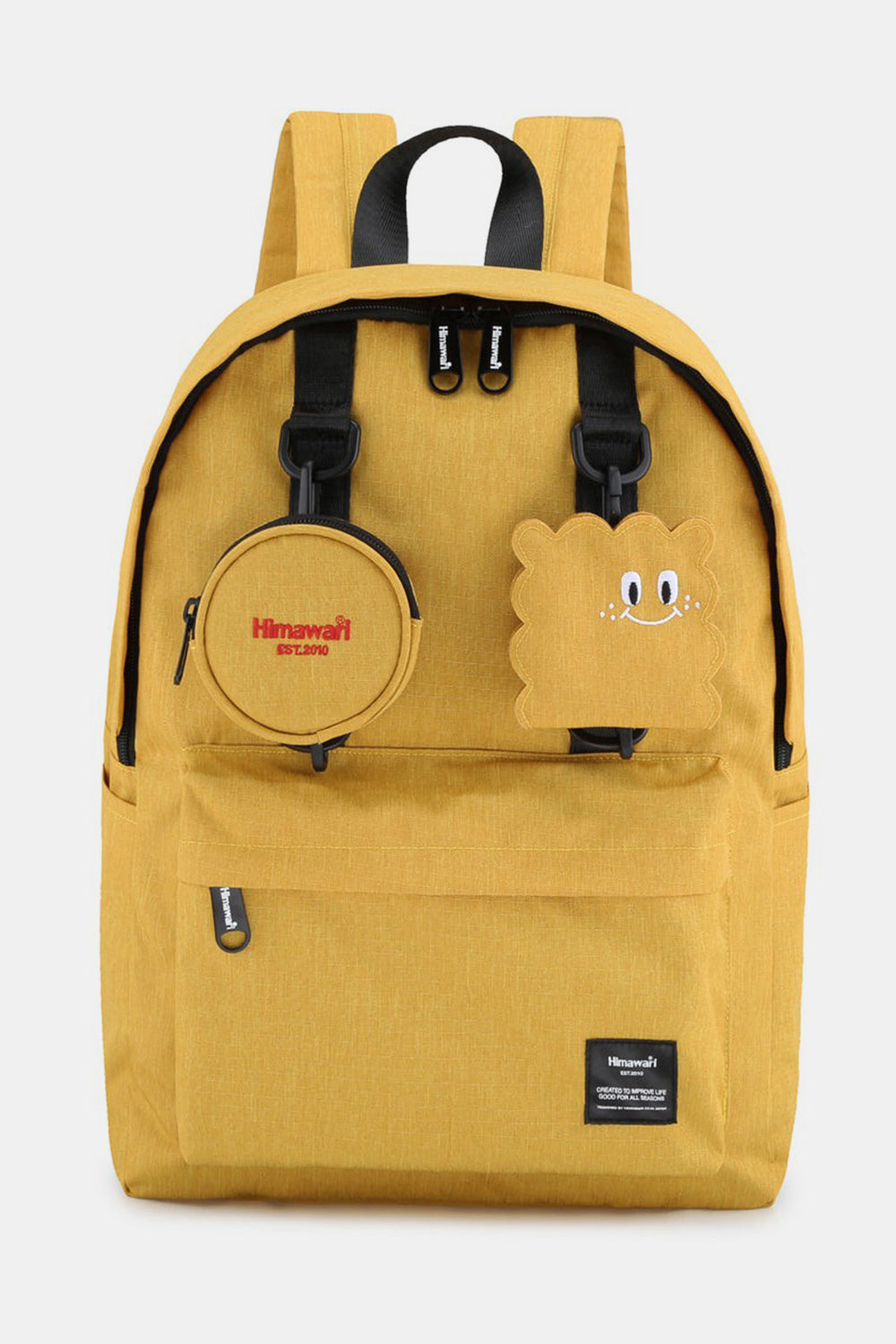 Himawari Waterproof Canvas Backpack Bag with Removable Coin Purse-BACKPACKS-[Adult]-[Female]-Yellow-One Size-2022 Online Blue Zone Planet