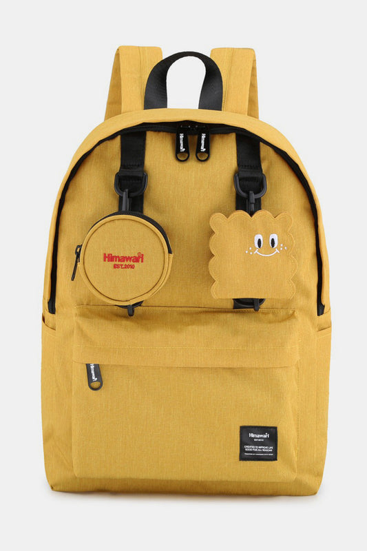 Himawari Waterproof Canvas Backpack Bag with Removable Coin Purse-BACKPACKS-[Adult]-[Female]-Yellow-One Size-2022 Online Blue Zone Planet