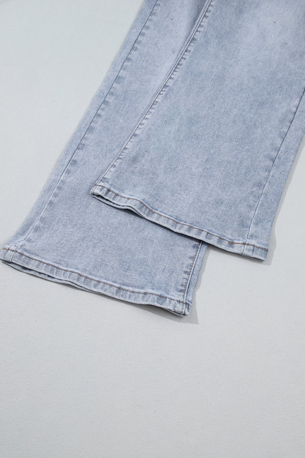 Beau Blue Sparkle Detail Western Casual Shift Jeans-Bottoms/Jeans-[Adult]-[Female]-2022 Online Blue Zone Planet
