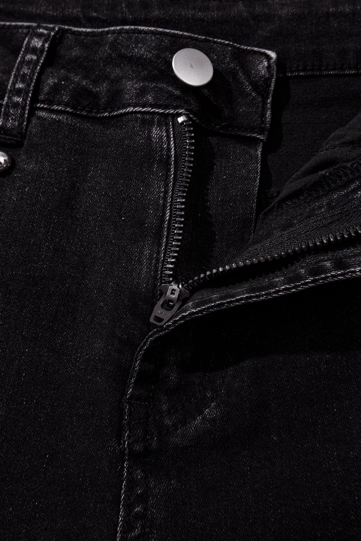 Black Studded Detail Straight Leg Casual Loose Jeans-Bottoms/Jeans-[Adult]-[Female]-2022 Online Blue Zone Planet