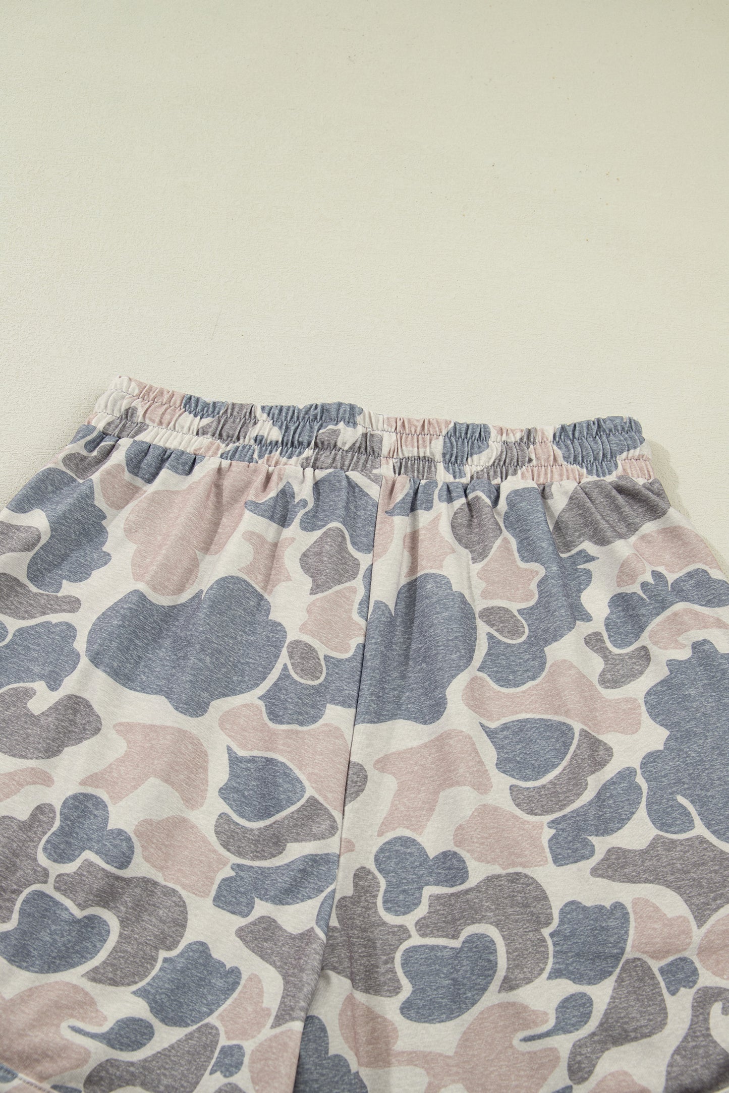 Multicolour Camouflage Loose Tee Drawstring Shorts 2pcs Outfit-Two Piece Sets/Short Sets-[Adult]-[Female]-2022 Online Blue Zone Planet