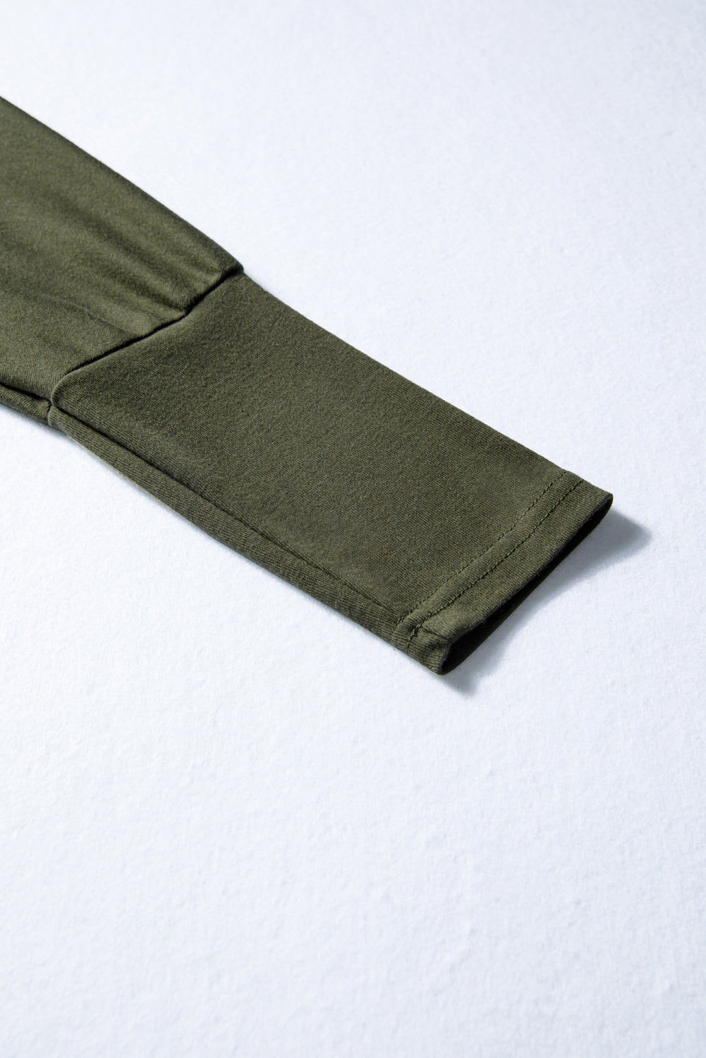 Four Leaf Clover Solid Color Extended Cuffs Long Sleeve Top-Tops/Long Sleeve Tops-[Adult]-[Female]-2022 Online Blue Zone Planet