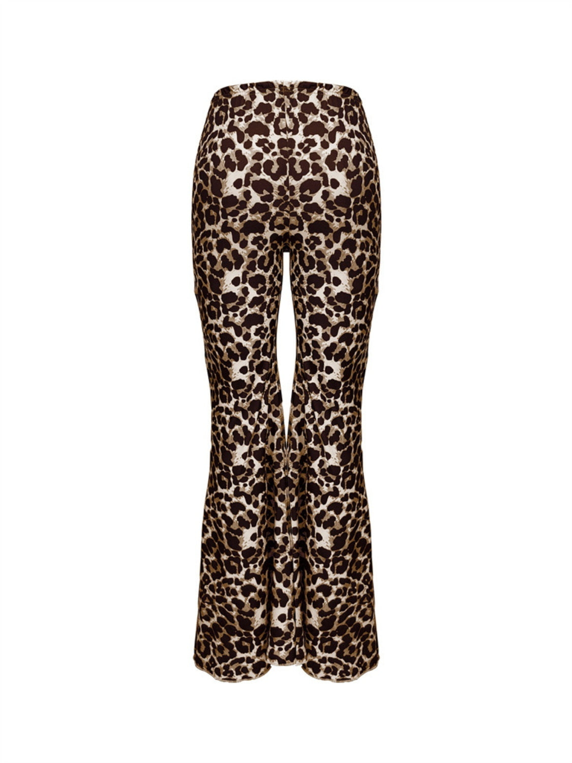 Leopard Flare Pants-BOTTOMS SIZES SMALL MEDIUM LARGE-[Adult]-[Female]-2022 Online Blue Zone Planet