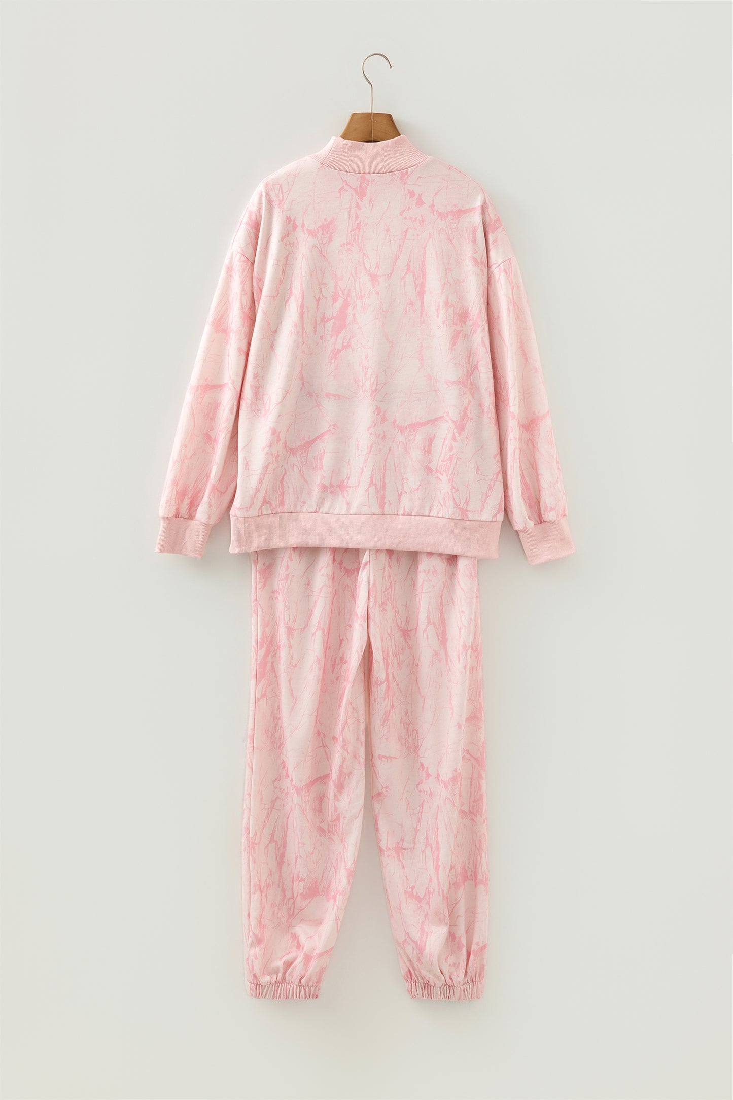 Pink Camo Print Jogger Pants Set-Two Piece Sets/Pant Sets-[Adult]-[Female]-2022 Online Blue Zone Planet