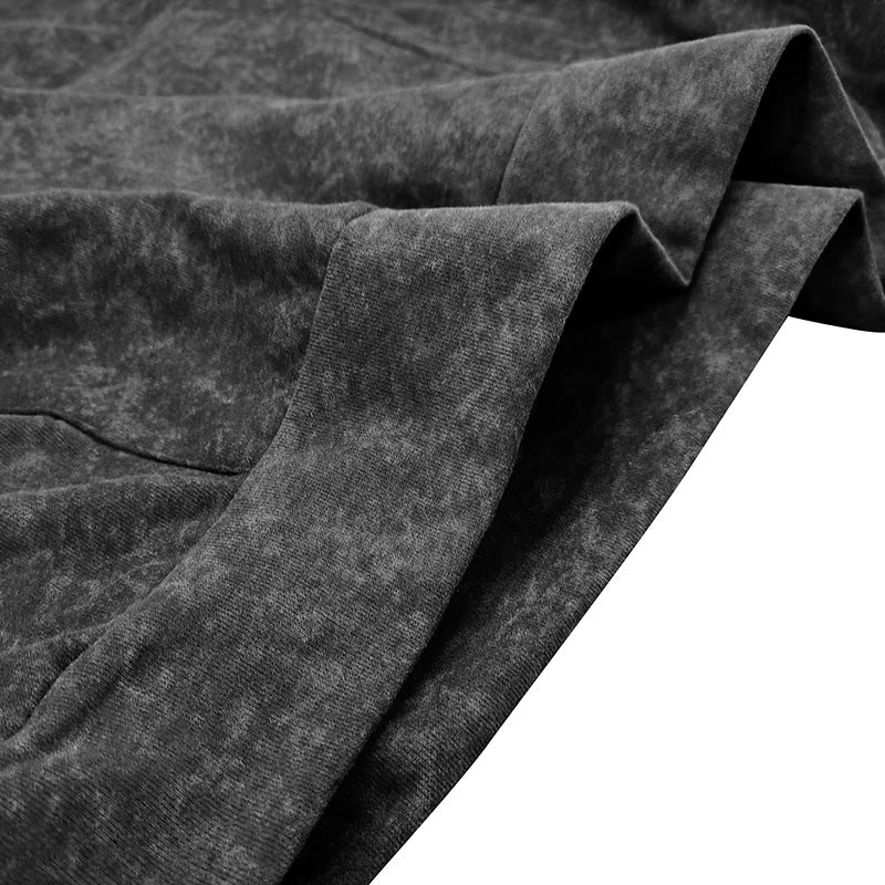 Plus Size Long-sleeved Pullover Hoodie with Pockets and Drawstring-Tops / Dresses-[Adult]-[Female]-2022 Online Blue Zone Planet