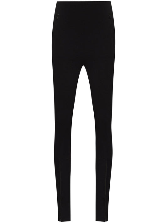 032C Front zip leggings-Trousers-[Adult]-[Female]-M-Black-2022 Online Blue Zone Planet