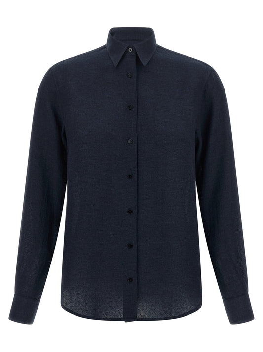 Xacus Marta Blue Shirt-Shirts-[Adult]-[Female]-40 IT-Blue-2022 Online Blue Zone Planet