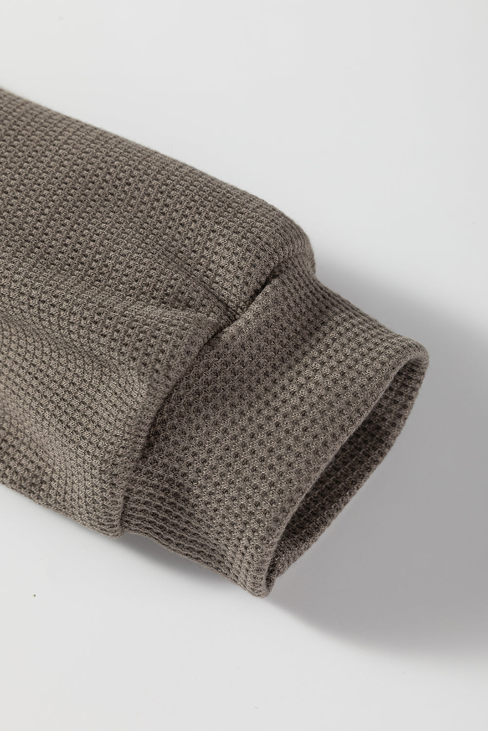 Simply Taupe Waffle Knit Shirt Tunic Dress-Dresses/Mini Dresses-[Adult]-[Female]-2022 Online Blue Zone Planet