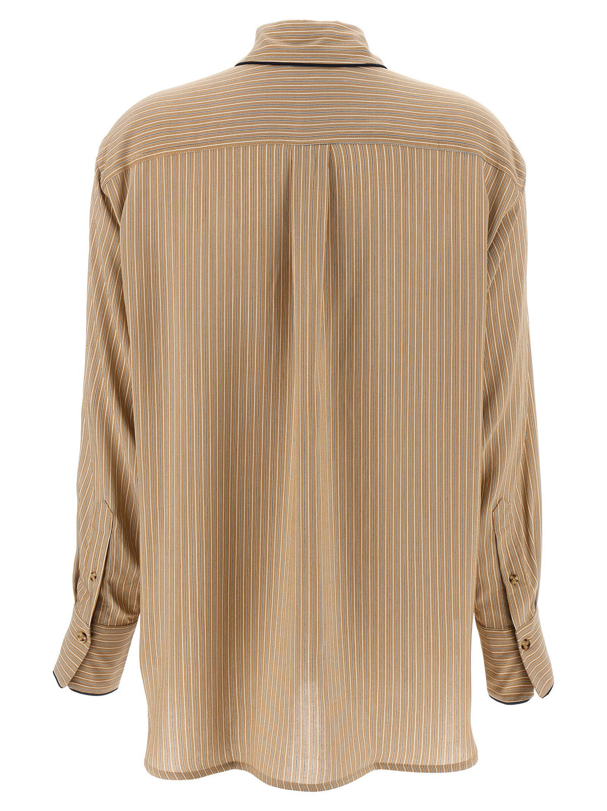 Victoria Beckham Piping Detail Pyjama Shirt-Shirts-[Adult]-[Female]-2022 Online Blue Zone Planet
