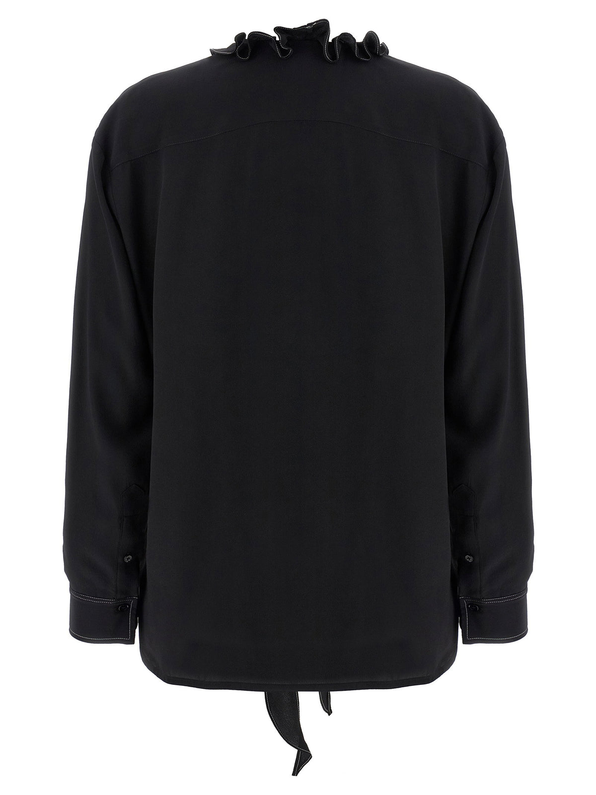 Victoria Beckham Ruffle Blouse-Shirts-[Adult]-[Female]-2022 Online Blue Zone Planet