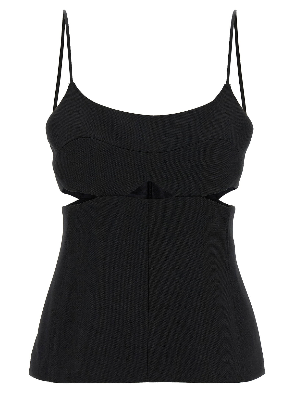 Victoria Beckham Cut-out Cami Top-Topwear-[Adult]-[Female]-12 UK-Black-2022 Online Blue Zone Planet