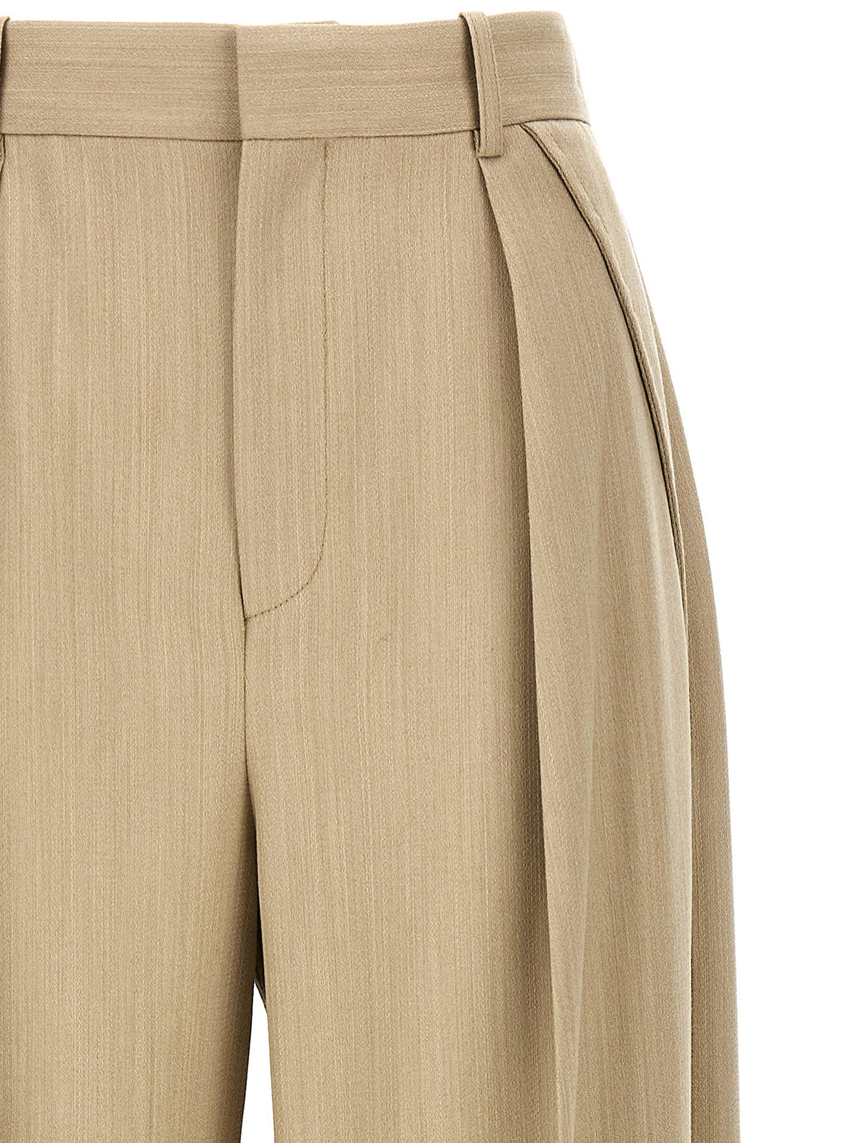 Victoria Beckham Maxi Turn-up Pants-Trousers-[Adult]-[Female]-2022 Online Blue Zone Planet