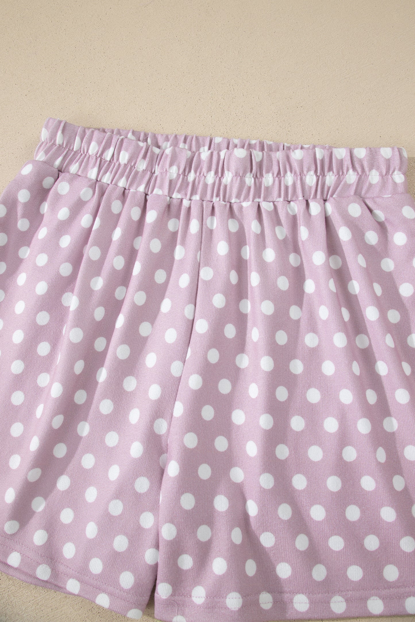 Pink Polka Dot Print Short Set-Two Piece Sets/Short Sets-[Adult]-[Female]-2022 Online Blue Zone Planet