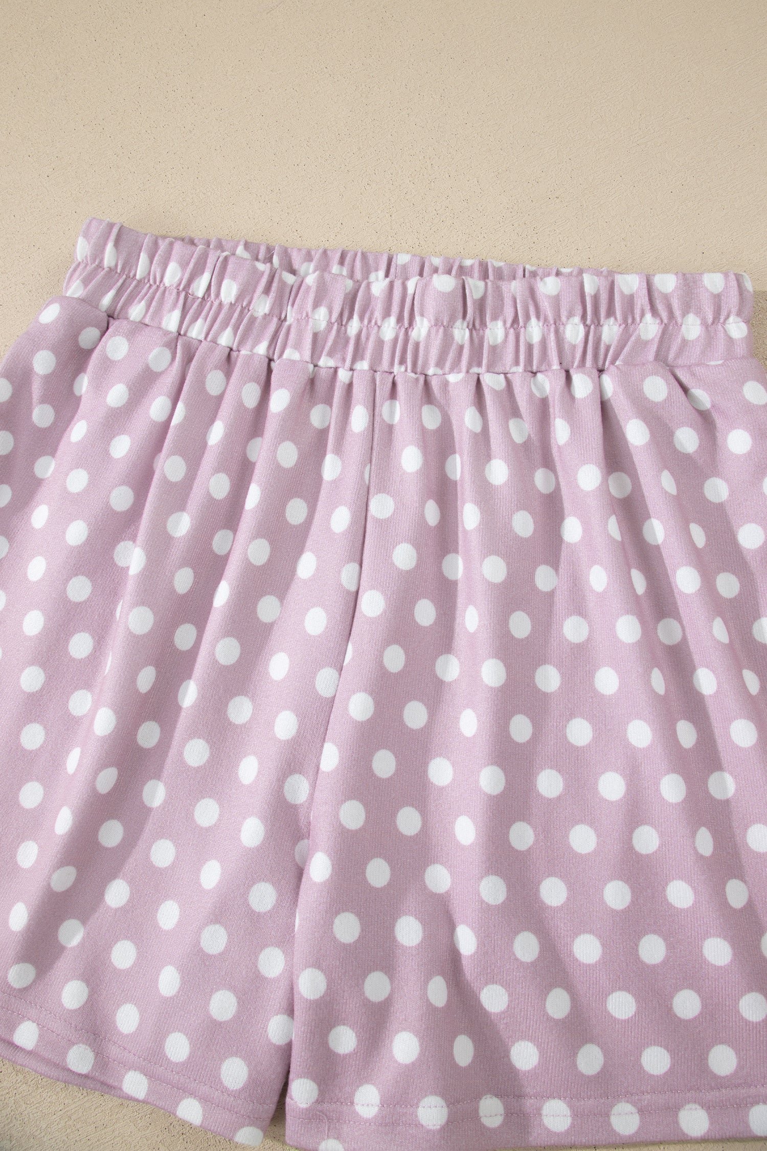 Pink Polka Dot Print Short Set-Two Piece Sets/Short Sets-[Adult]-[Female]-2022 Online Blue Zone Planet