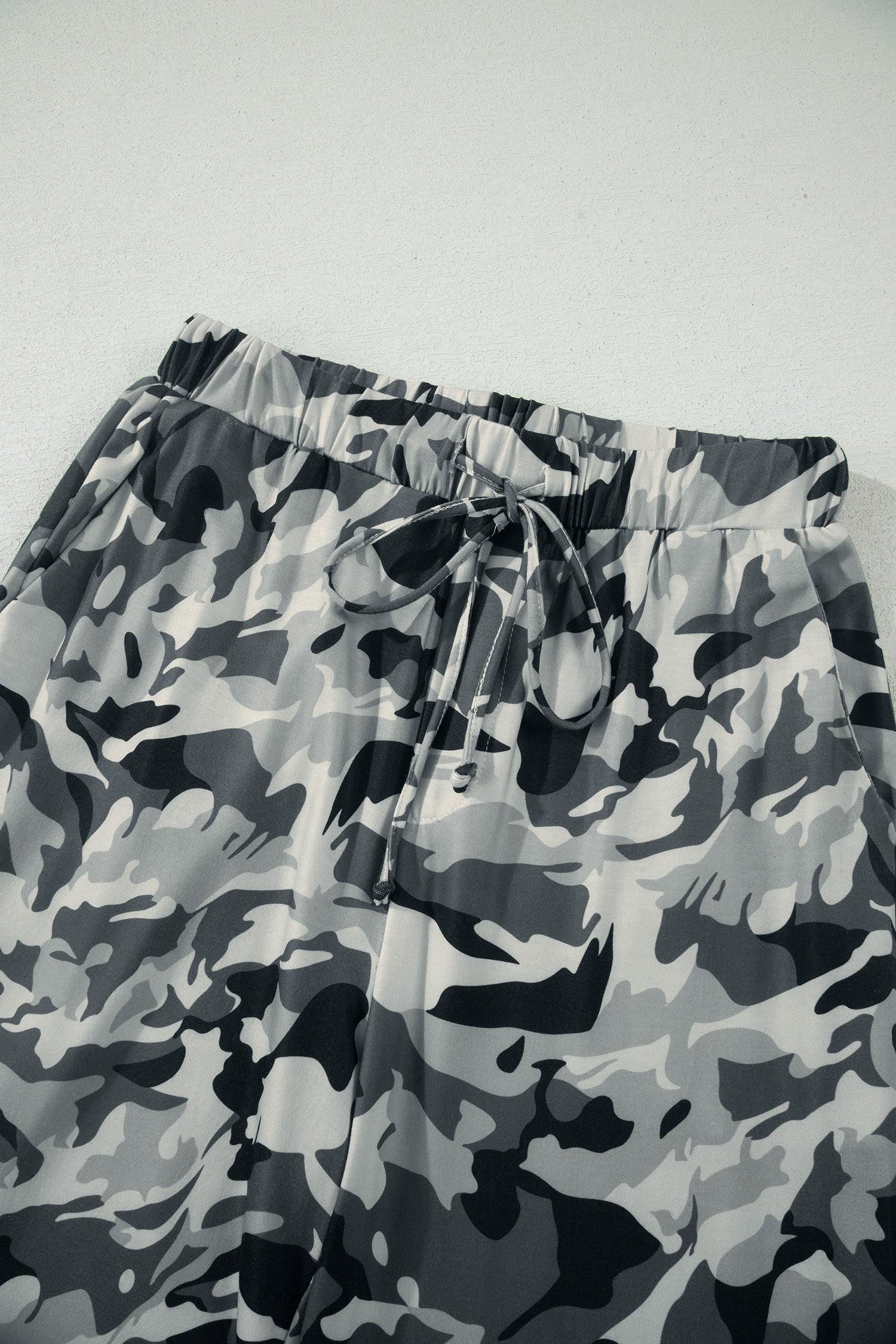 Green Camouflage Print Drawstring Casual Pants-Bottoms/Pants & Culotte-[Adult]-[Female]-2022 Online Blue Zone Planet