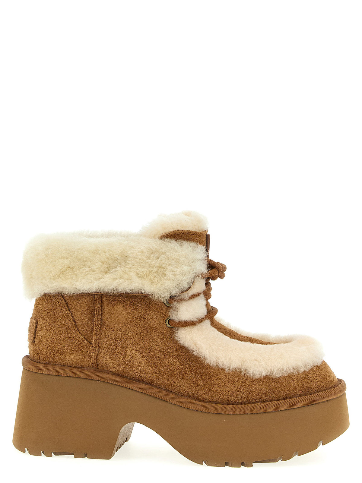 UGG Esmee Lace Up Ankle Boots-TOPS / DRESSES-[Adult]-[Female]-5-Brown-2022 Online Blue Zone Planet