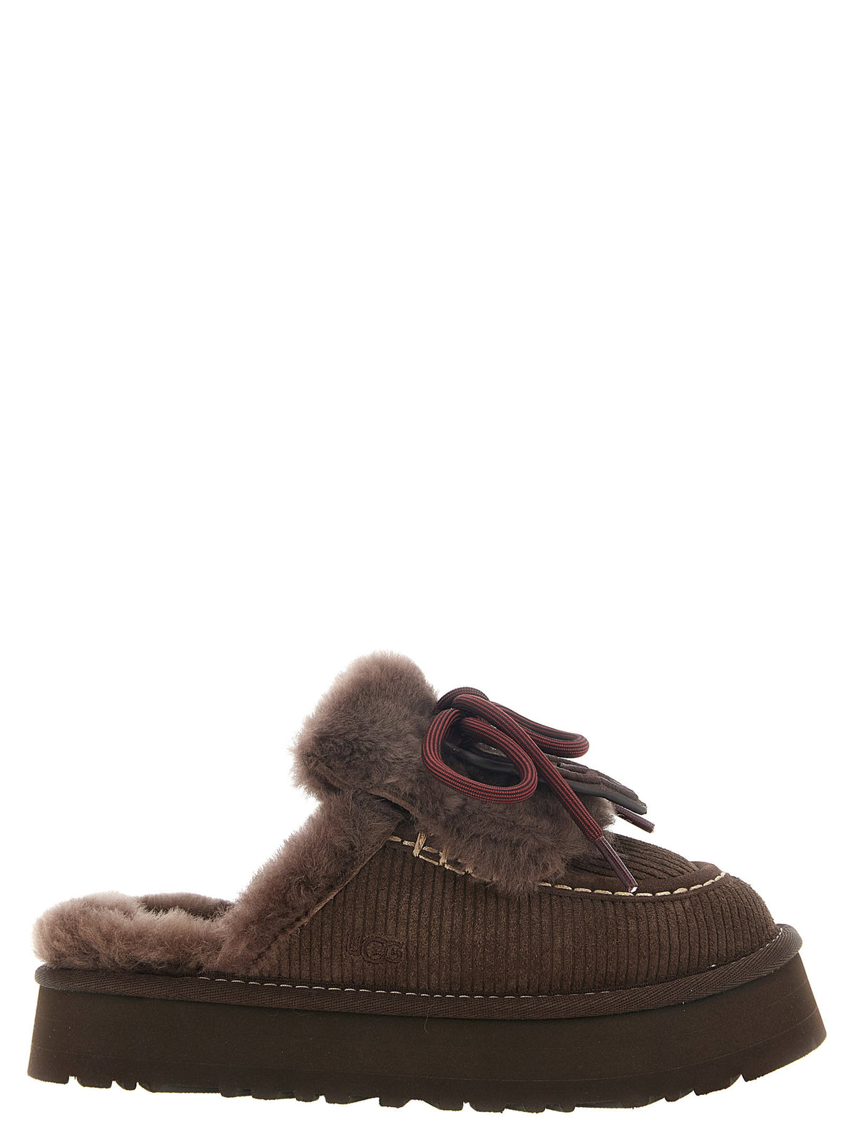 UGG Disquette Heritage Sabots-Flat Shoes-[Adult]-[Female]-8-Brown-2022 Online Blue Zone Planet