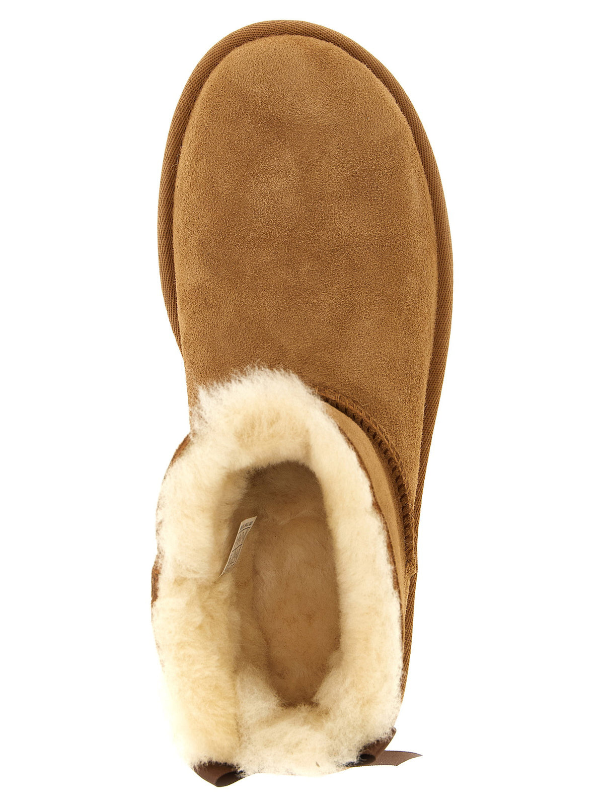 UGG Ultra Mini Bailey Bow Beige Ankle Boots