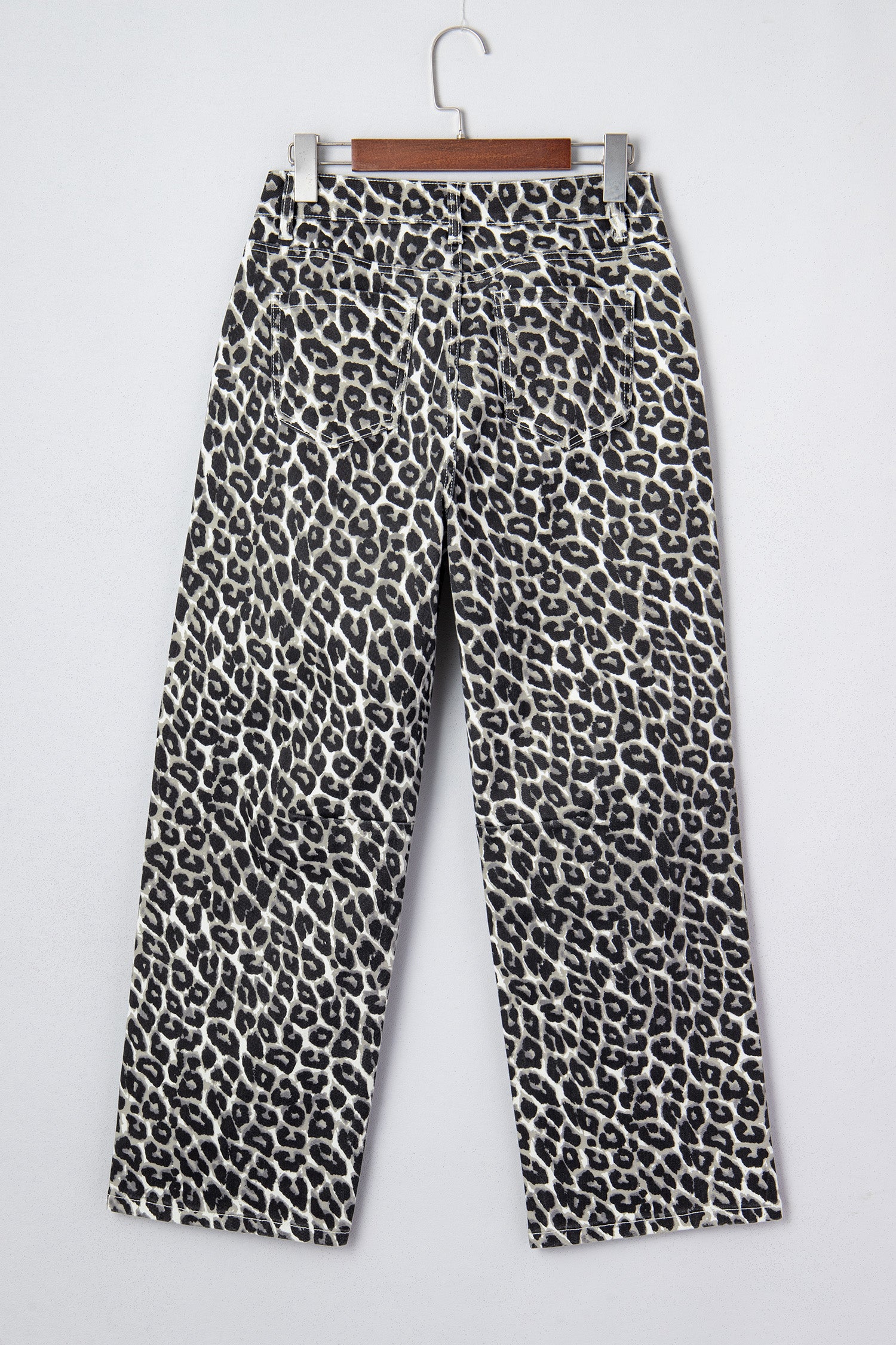 Black Leopard Print Barrel Jeans-Bottoms/Jeans-[Adult]-[Female]-2022 Online Blue Zone Planet