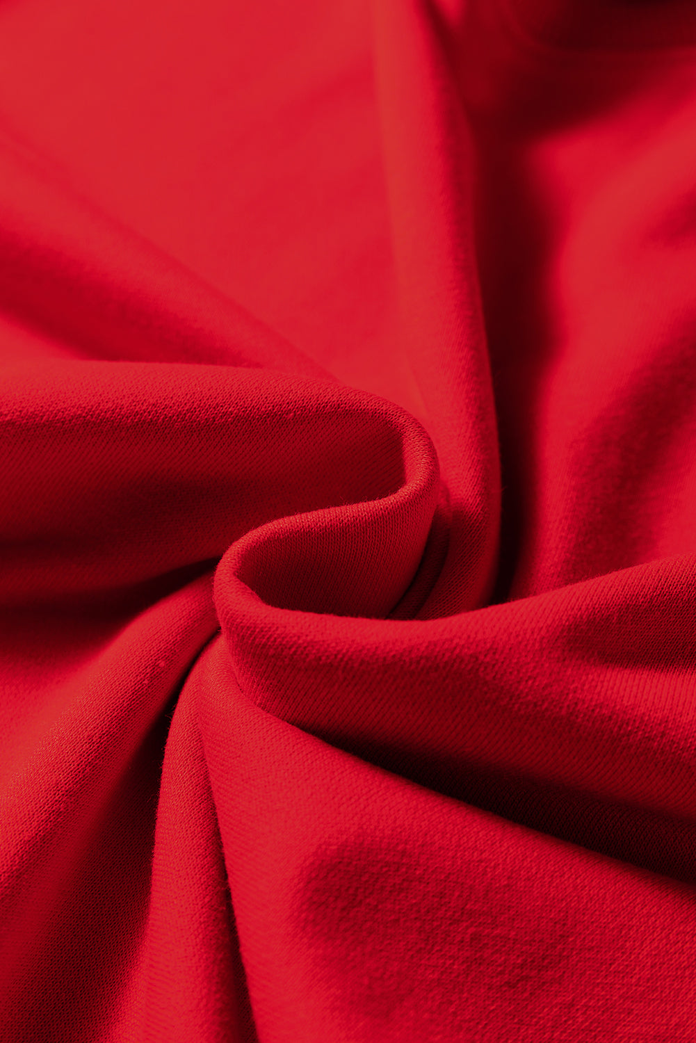 Fiery Red Varsity Contrast Banded Sleeve Shift Sweatshirt Dress-TOPS / DRESSES-[Adult]-[Female]-2022 Online Blue Zone Planet
