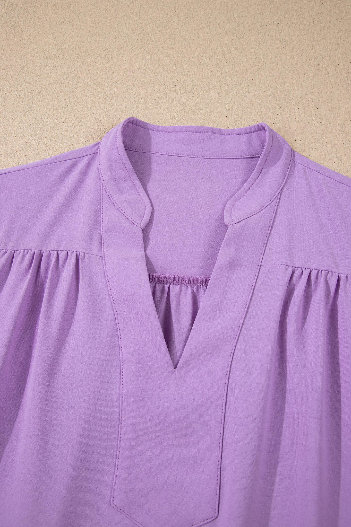 Phalaenopsis V Neck Puff Sleeve Summer Blouse-Tops/Blouses & Shirts-[Adult]-[Female]-2022 Online Blue Zone Planet