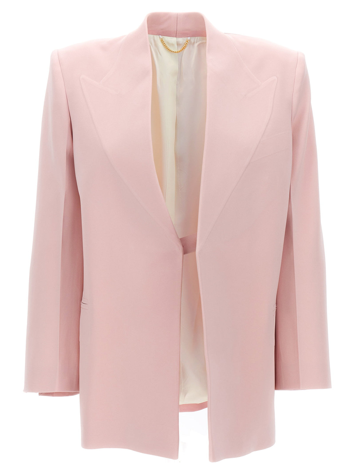 Victoria Beckham Single-breasted Blazer Jacket-Jackets-[Adult]-[Female]-6 UK-Pink-2022 Online Blue Zone Planet