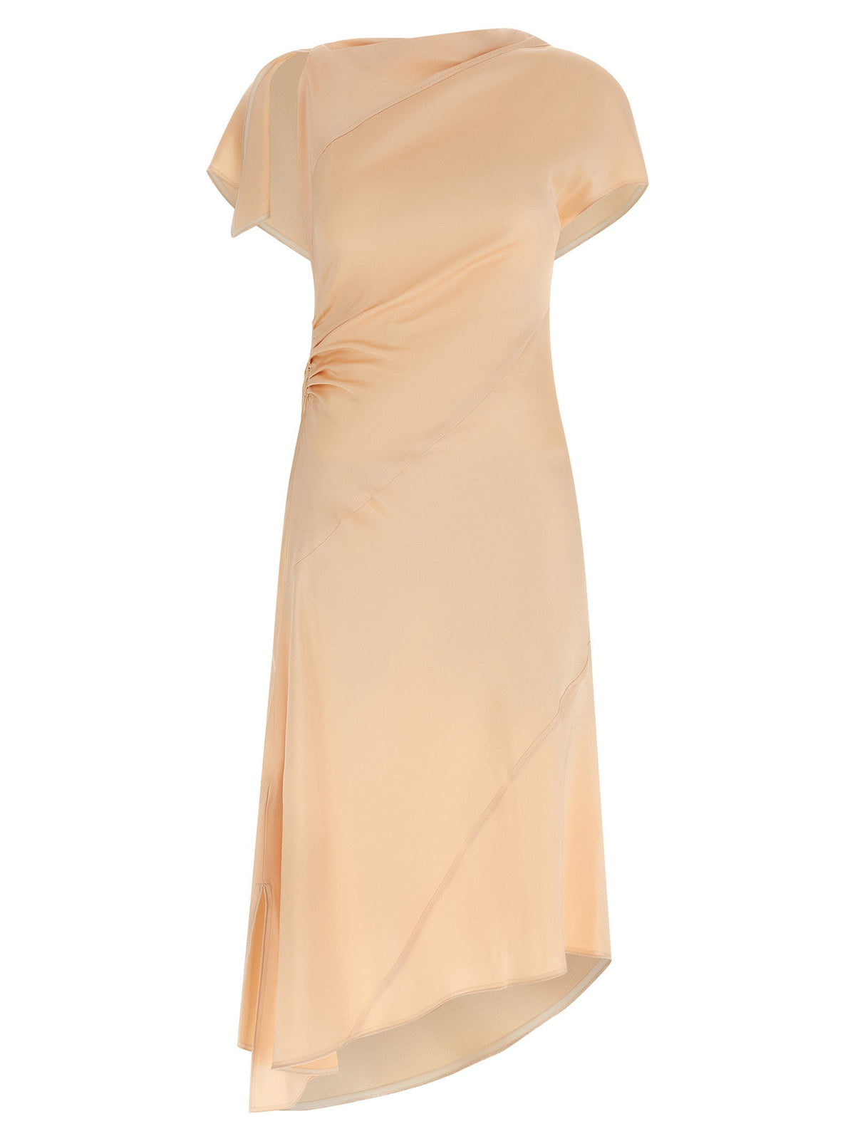 Victoria Beckham Asymmetric Twist Dress-Dresses-[Adult]-[Female]-4 UK-Pink-2022 Online Blue Zone Planet