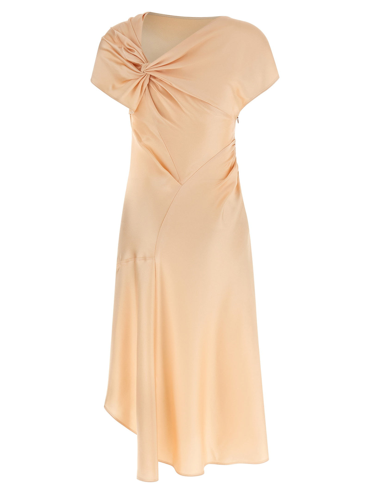 Victoria Beckham Asymmetric Twist Dress-Dresses-[Adult]-[Female]-2022 Online Blue Zone Planet