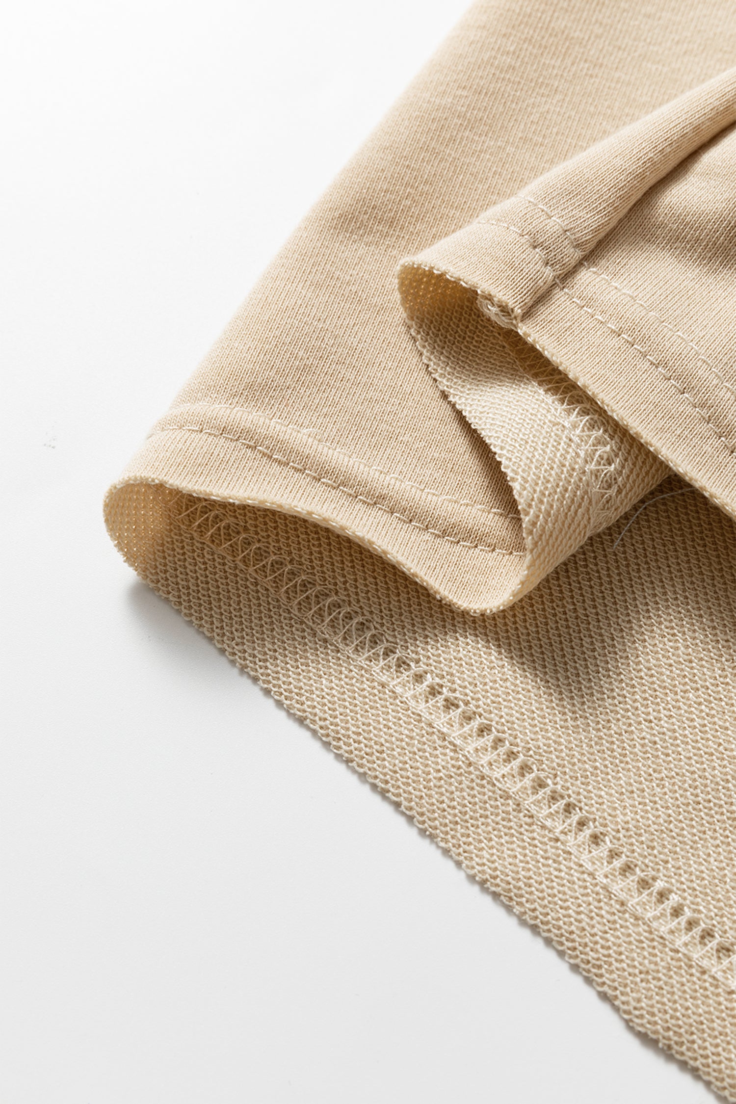 Parchment Striped Raglan Sleeve Notched Neck Raw Edge Plus Size Jumper-Plus Size/Plus Size Tops/Plus Size Long Sleeve Tops-[Adult]-[Female]-2022 Online Blue Zone Planet