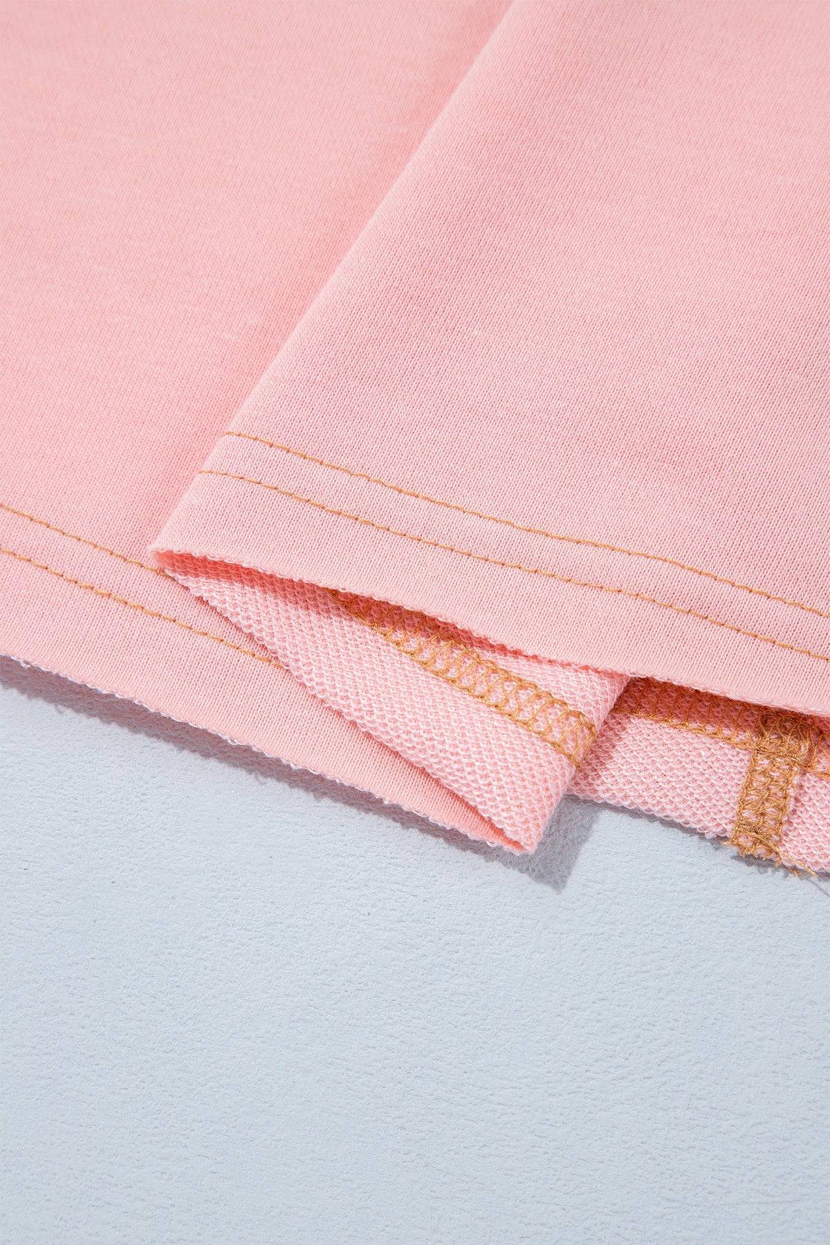Apricot Pink Color Block Floral Waffle Mixed Patchwork Long Sleeve Top-Tops/Long Sleeve Tops-[Adult]-[Female]-2022 Online Blue Zone Planet