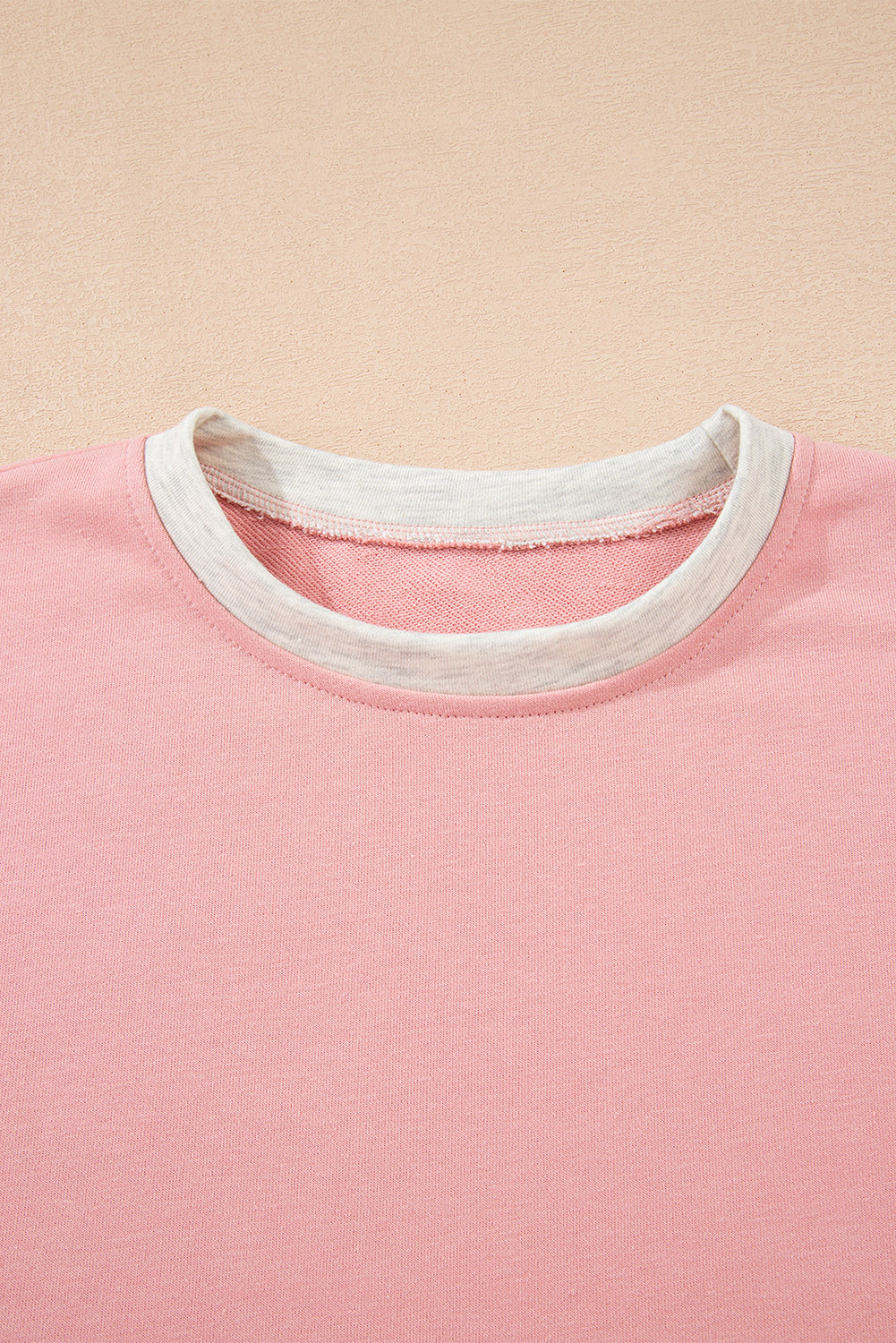 Chestnut 2pcs Color Block Pullover Loose Pant Set-Two Piece Sets/Pant Sets-[Adult]-[Female]-2022 Online Blue Zone Planet