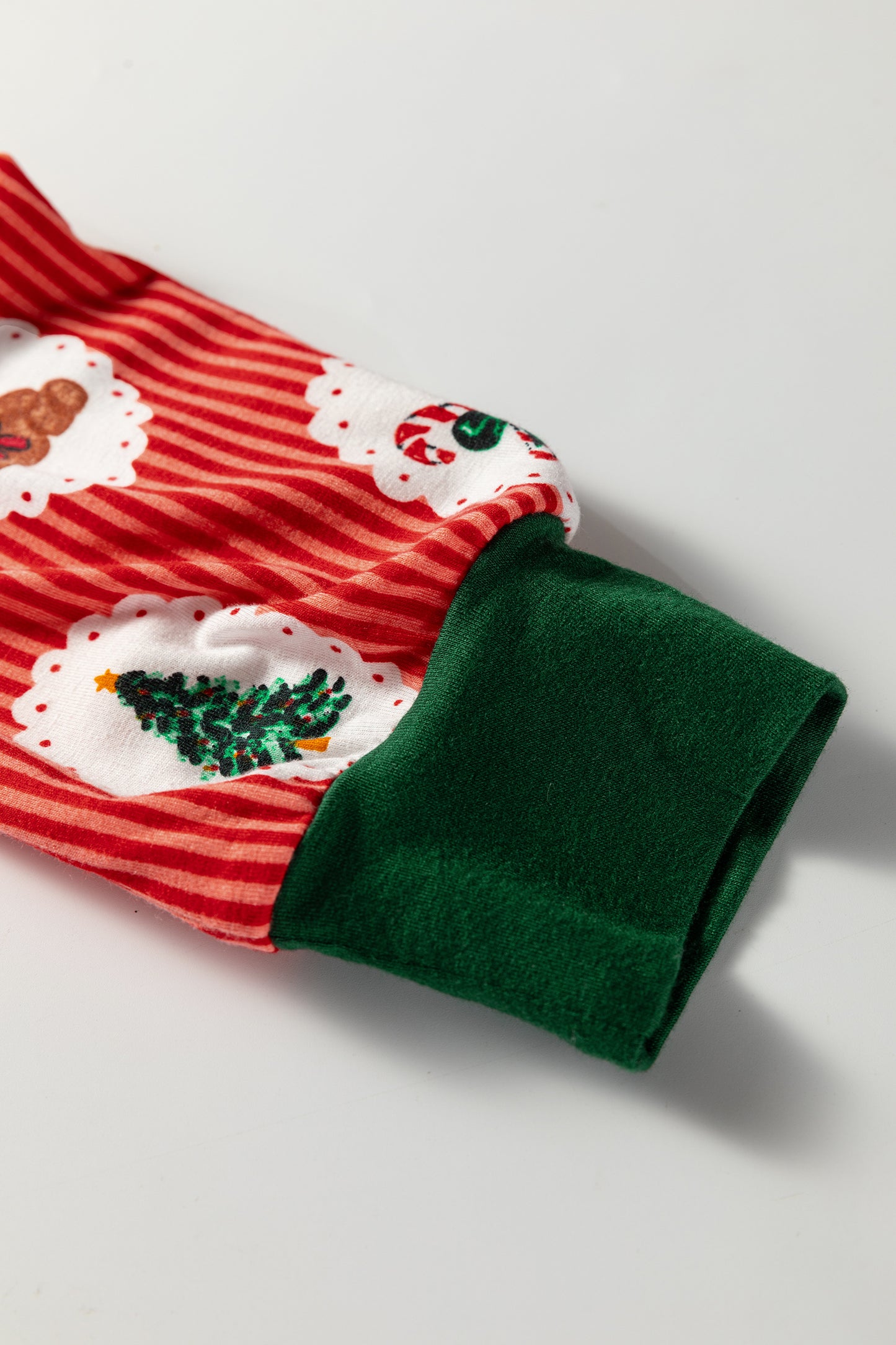 Red Stripe Christmas Fashion Print Henley V Neck Pullover and Jogger Pants 2 Piece Lounge Set-Loungewear & Sleepwear/Loungewear-[Adult]-[Female]-2022 Online Blue Zone Planet