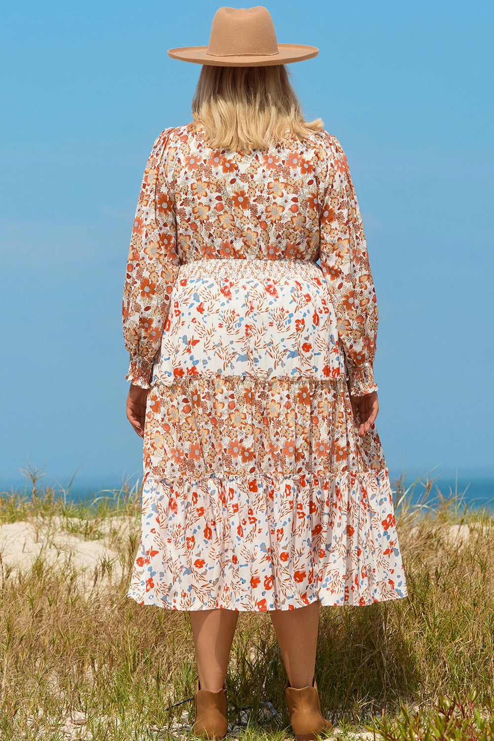 plus size ruffle maxi dress YOURS Plus Size Pink Blurred Floral Print Ruffle Maxi Dress