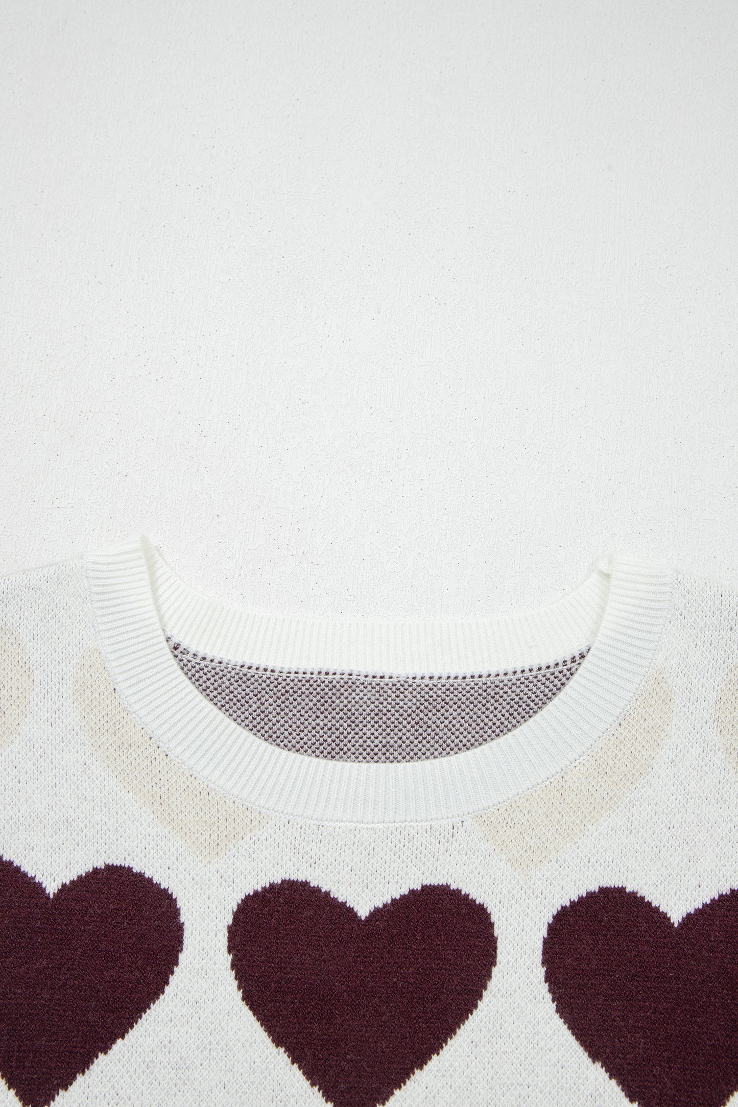 White Valentine Heart Short Sleeve Sweater-TOPS / DRESSES-[Adult]-[Female]-2022 Online Blue Zone Planet
