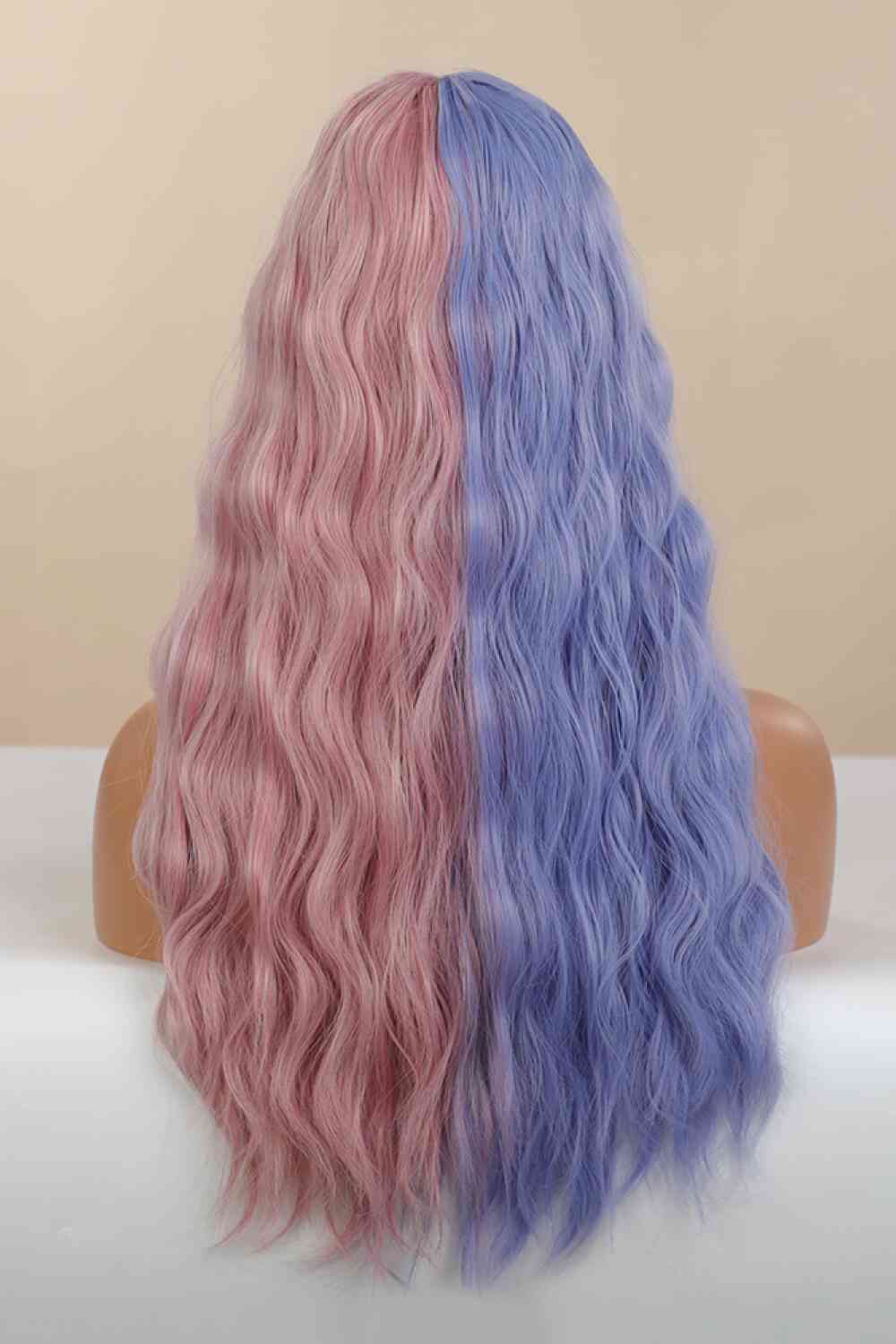 13*1" Full-Machine Wigs Synthetic Long Wave 26" in Blue/Pink Split Dye BLUE ZONE PLANET