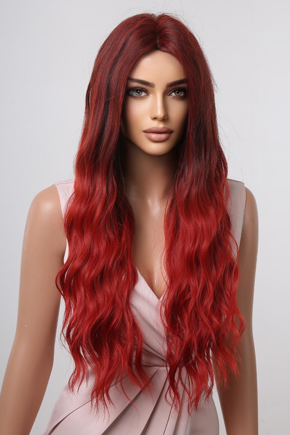 13*1" Full-Machine Wigs Synthetic Long Wave 27" BLUE ZONE PLANET