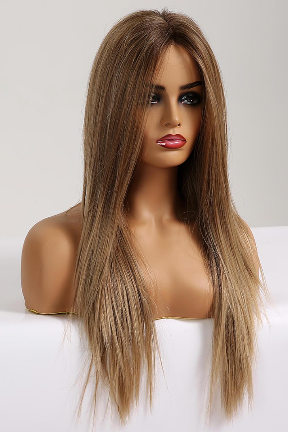 13*2" Lace Front Wigs Synthetic Long Straight 26'' 150% Density BLUE ZONE PLANET