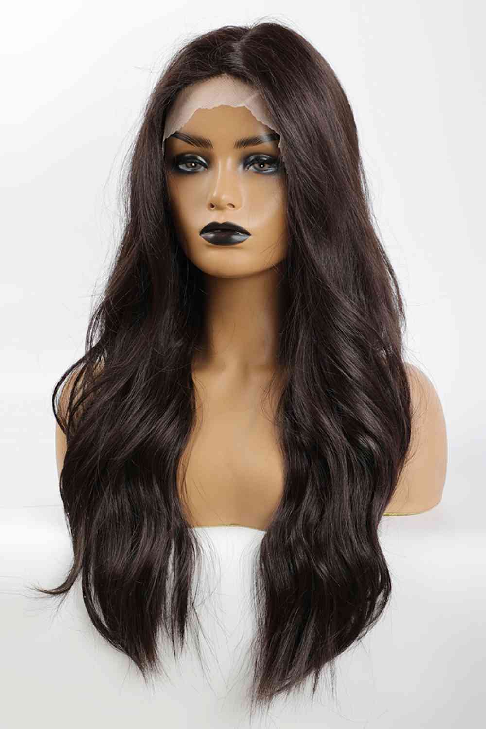 13*2" Lace Front Wigs Synthetic Long Wave 26" Heat Safe 150% Density in Brown BLUE ZONE PLANET