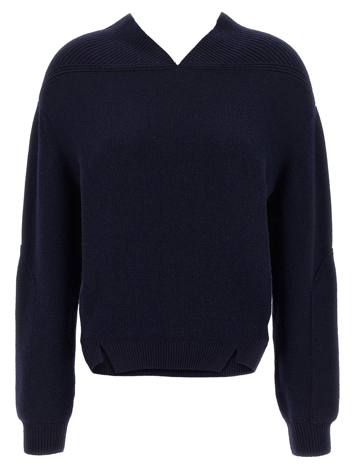 Victoria Beckham V-neck Yoke Detail Sweater-TOPS / DRESSES-[Adult]-[Female]-S-Blue-2022 Online Blue Zone Planet
