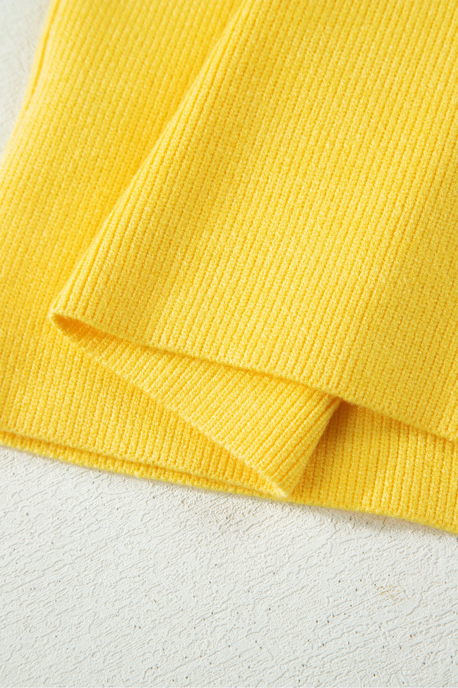 Yellow Cream Solid Color Sleeveless Knit Button Pocketed Sweater-Sweaters & Cardigans/Sweater Vests-[Adult]-[Female]-2022 Online Blue Zone Planet