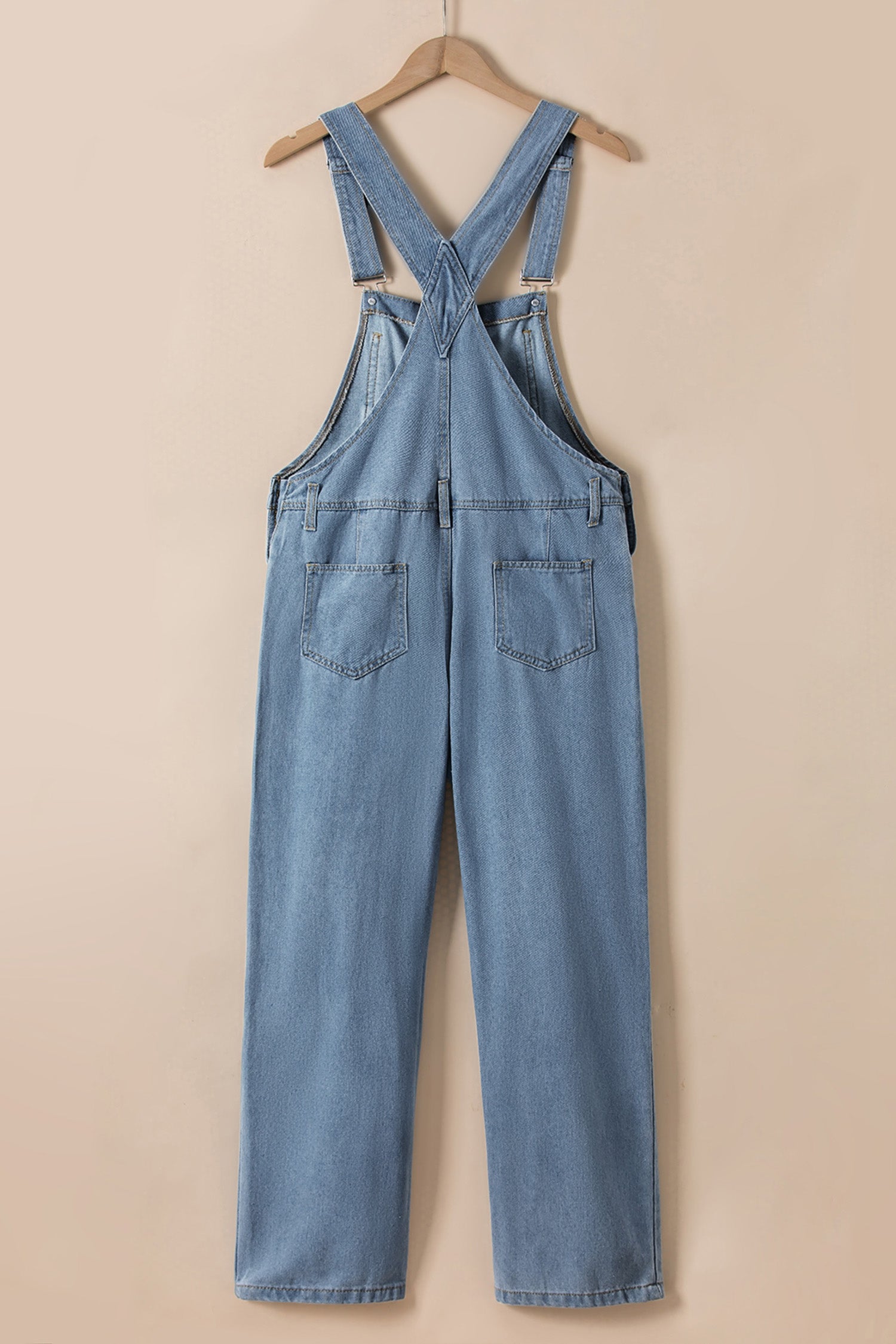 Dark Blue Retro Bib Pocket Buckle Straps Casual Denim Jumpsuit-Bottoms/Jumpsuits & Rompers-[Adult]-[Female]-2022 Online Blue Zone Planet