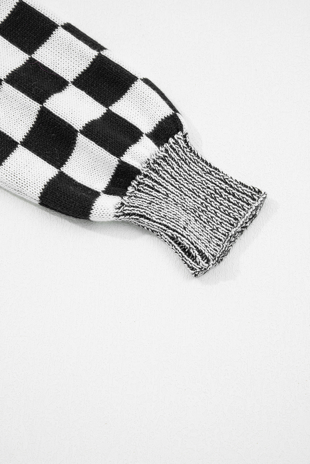 Black Checkered Open Front Drop Shoulder Cardigan-Sweaters & Cardigans/Cardigans-[Adult]-[Female]-2022 Online Blue Zone Planet