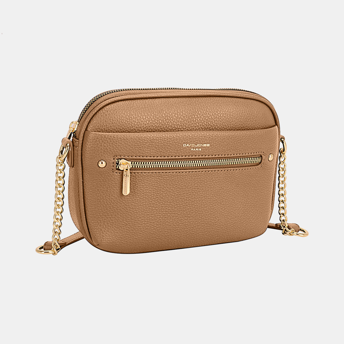 David Jones Chain Detail Small Crossbody Bag-HANDBAGS-[Adult]-[Female]-D.Camel-One Size-2022 Online Blue Zone Planet