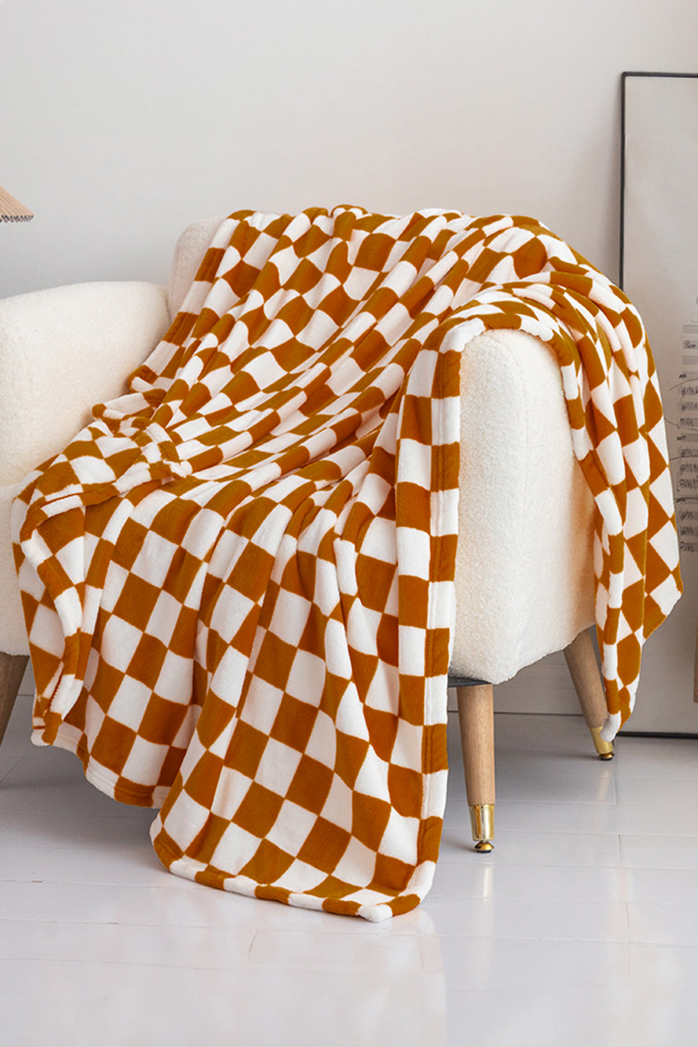 Black Checkerboard Printed Soft Throw Blanket-Accessories & Jewelry-[Adult]-[Female]-2022 Online Blue Zone Planet