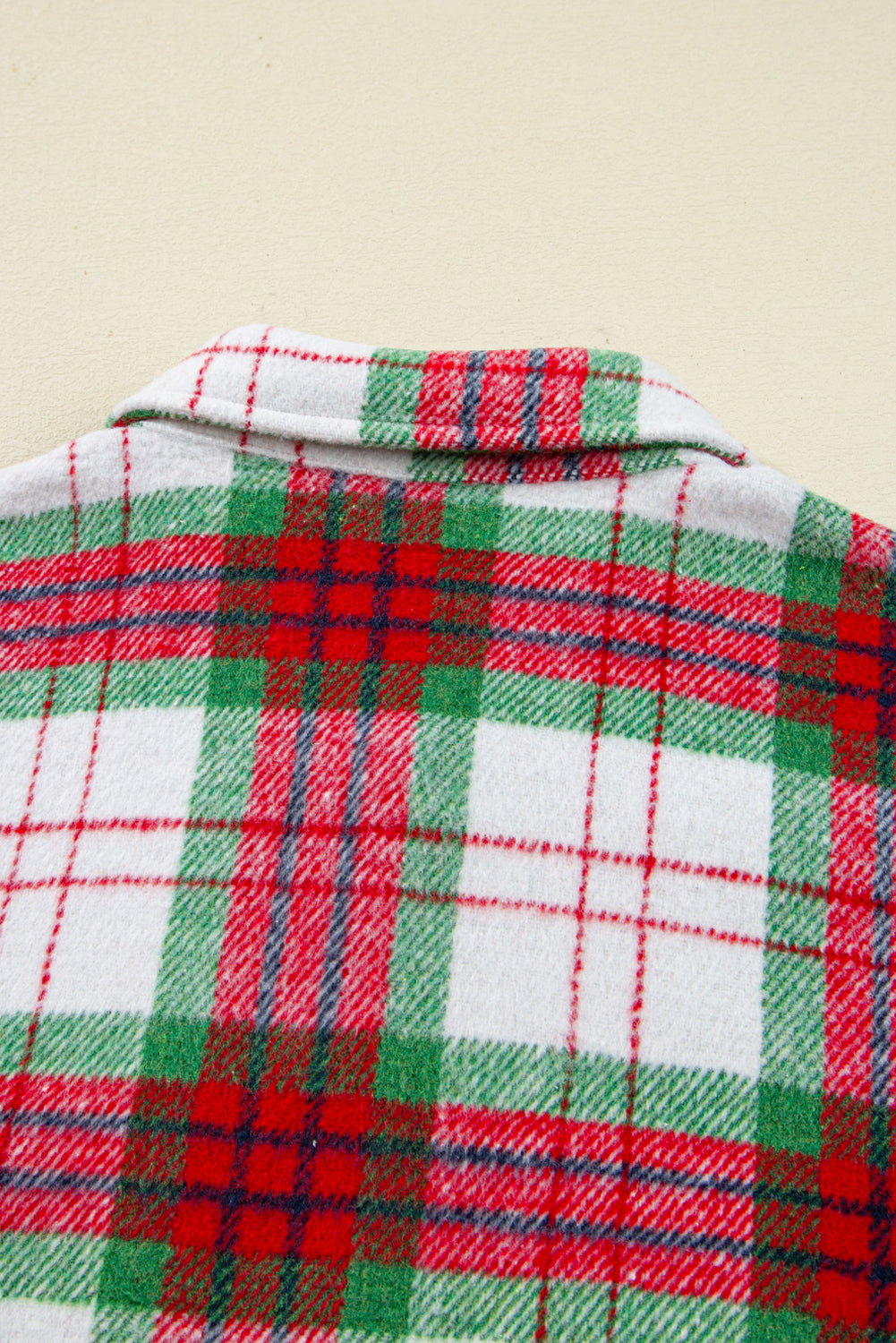 Red Christmas Plaid Casual Flannel Shacket-Outerwear/Plaid Shackets-[Adult]-[Female]-2022 Online Blue Zone Planet